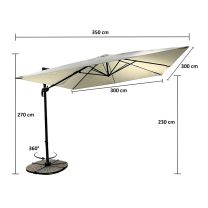 Pro zweefparasol 3x3 meter